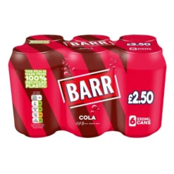 Barr Cola Cans 330ml 6 Pack PMP £2.50 - Case Of 4
