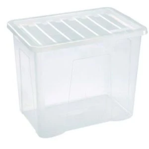 Thumbs Up Storage Box & Lid 80L Clear 1 Thumbs Up Storage Box & Lid 80L Clear