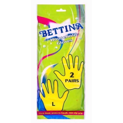Bettina Household Gloves 2 Pack Large - Case Of 10 1 Bettina Household Gloves 2 Pack Large - Case Of 10