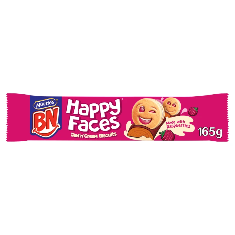 McVitie's BN Happy Faces Jam & Cream 165g PMP £1.25 - Case Of 12 2 McVitie's BN Happy Faces Jam & Cream 165g PMP £1.25 - Case Of 12 - Image 2