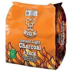 Big K Instant Light BBQ Charcoal 2 Pack