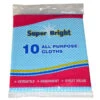 Super Bright All Purpose Cloths 10 Pack - Case Of 10 3 Super Bright All Purpose Cloths 10 Pack - Case Of 10 -Mxwhole Sale 5011597001252
