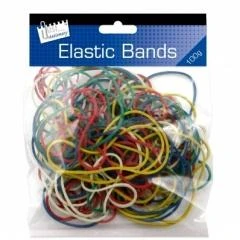 Elastic Bands Assorted Colours 100g - Case Of 12