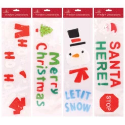 Christmas Gel Window Decorations Long