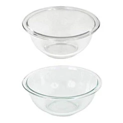 Thumbs Up Round Clear Non-slip Mixing Bowl 2 Pack