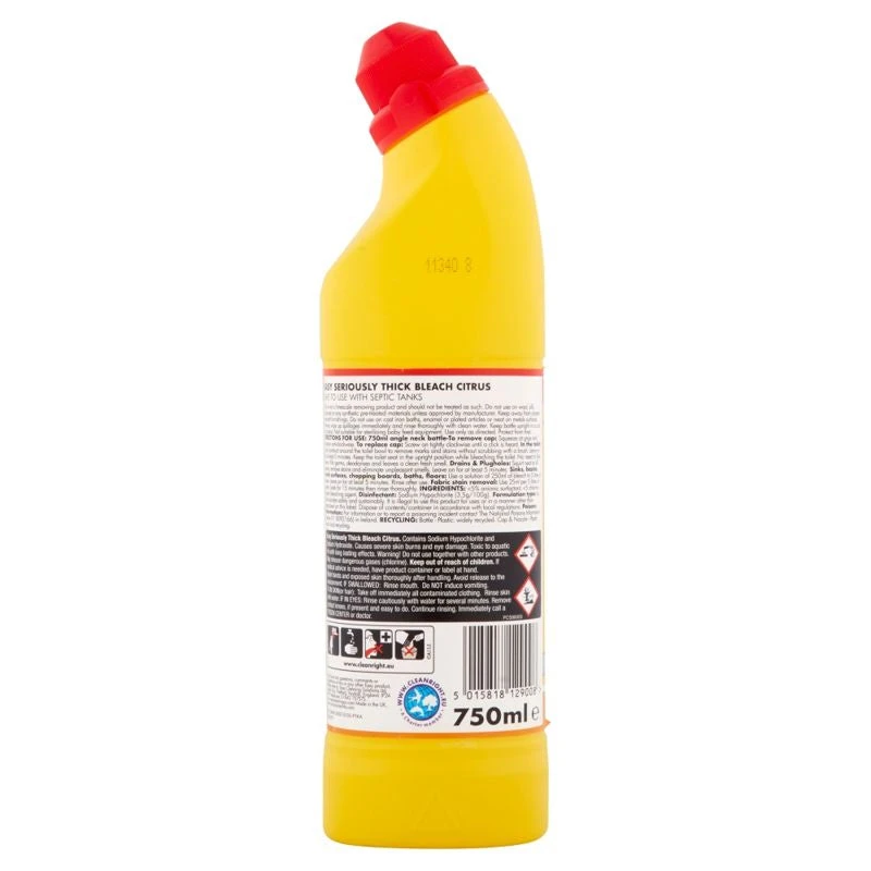 Easy Seriously Thick Bleach Citrus 750ml - Case Of 12 3 Easy Seriously Thick Bleach Citrus 750ml - Case Of 12 - Image 3