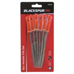 Blackspur Needle File Set With Plastic Handle 6 Pack