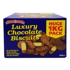 Luxury Chocolate Biscuits Assortment 1kg Box Pack