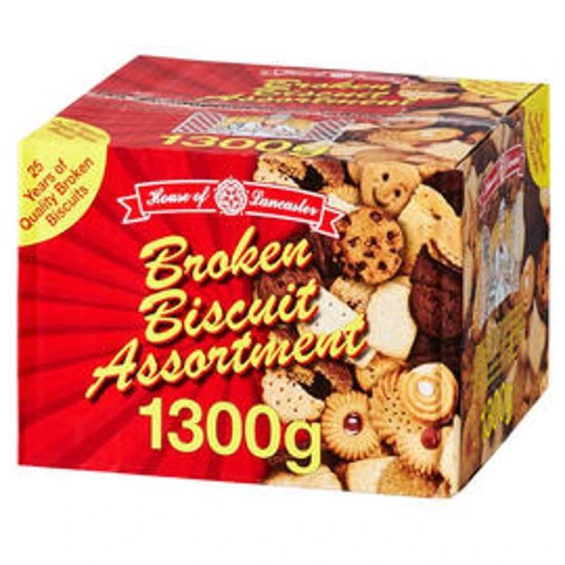 Pallet Deal : 240 X Sunburst Broken Biscuit Assortment 1.3kg 1 Pallet Deal : 240 X Sunburst Broken Biscuit Assortment 1.3kg
