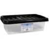 Stackable Storage Container Box With Black Lid 6L -Mxwhole Sale 5022092001067