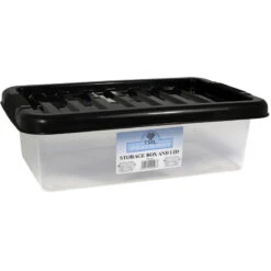Stackable Storage Container Box With Black Lid 6L