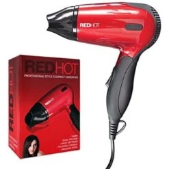 Red Hot Compact Hair Dryer Red 1200ww