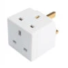 Mains UK Wall Adaptor 2 Gang Fused 13A - Case Of 10