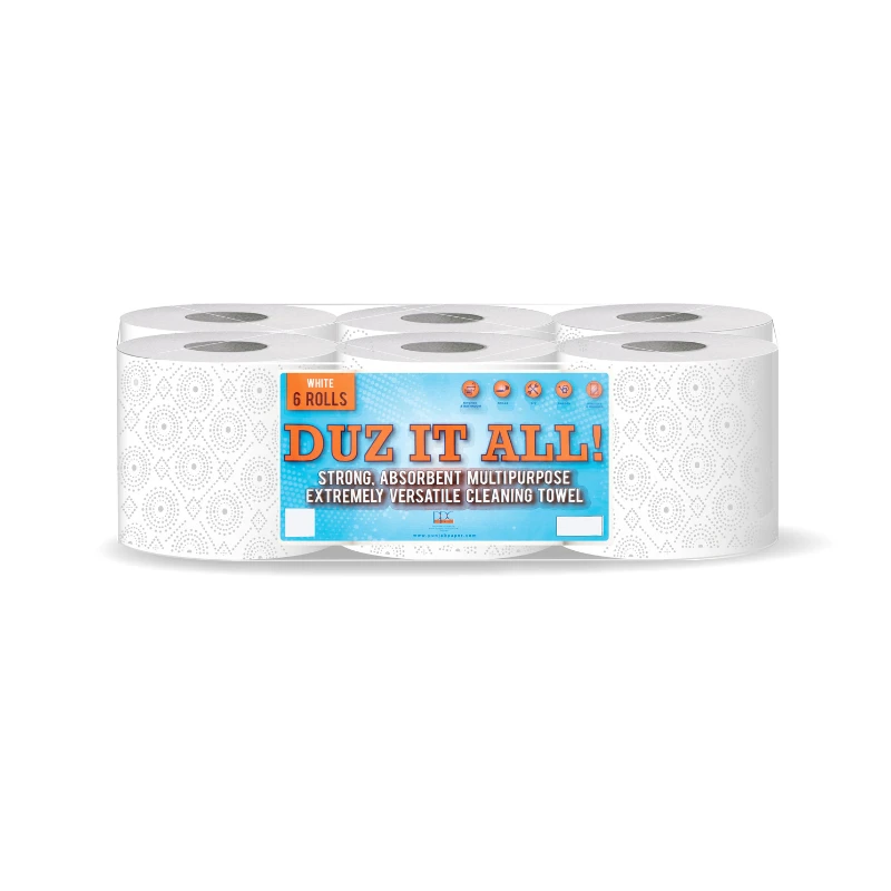 Duz It All! White Value Centrefeed Paper Tissue 6 Roll Pack 2 Duz It All! White Value Centrefeed Paper Tissue 6 Roll Pack - Image 2