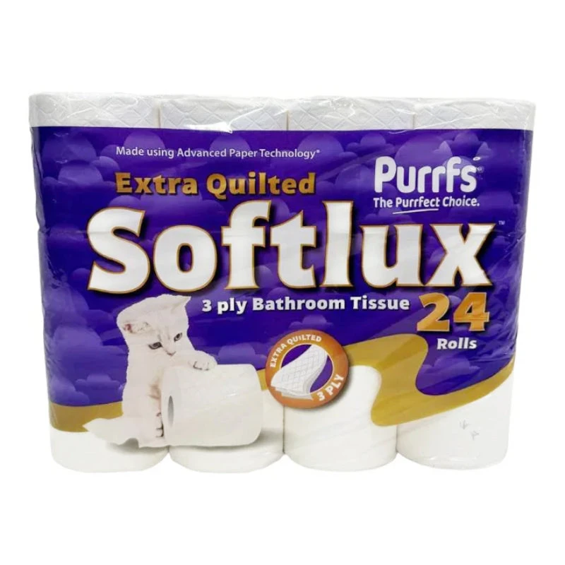 Purrfs Softlux White Toilet Paper 3Ply 24 Pack 2 Purrfs Softlux White Toilet Paper 3Ply 24 Pack - Image 2