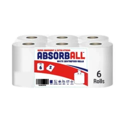 Pallet Deal : 99 X Absorball White Value Centrefeed Paper Tissue 6 Roll Pack