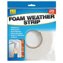 151 Foam Weather Strip 10m 2 Pack