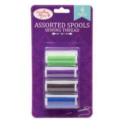 Sewing Box Assorted Spools Sewing Thread 4 Pack
