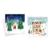 Square Boxed Christmas Cards House & Santa 10 Pack