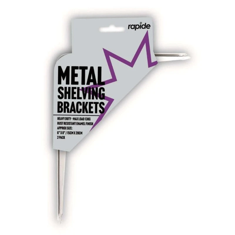 Rapide Heavy Duty Metal Shelving Brackets 6x8" 2pk 1 Rapide Heavy Duty Metal Shelving Brackets 6x8" 2pk