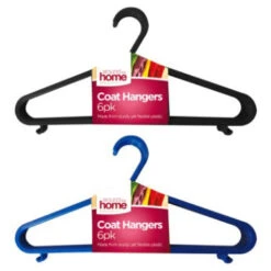 Around The Home Coat Hangers 6 Pack Assorted Colours
