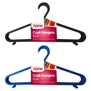 Around The Home Coat Hangers 6 Pack Assorted Colours 1 Around The Home Coat Hangers 6 Pack Assorted Colours