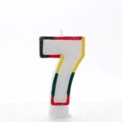 Multicolour Number 7 Candle - Case Of 6