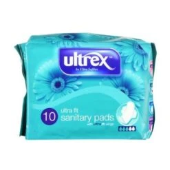 Ultrex Ultra Fit Sanitary Pads With Wings 10 Pack - Case Of 12