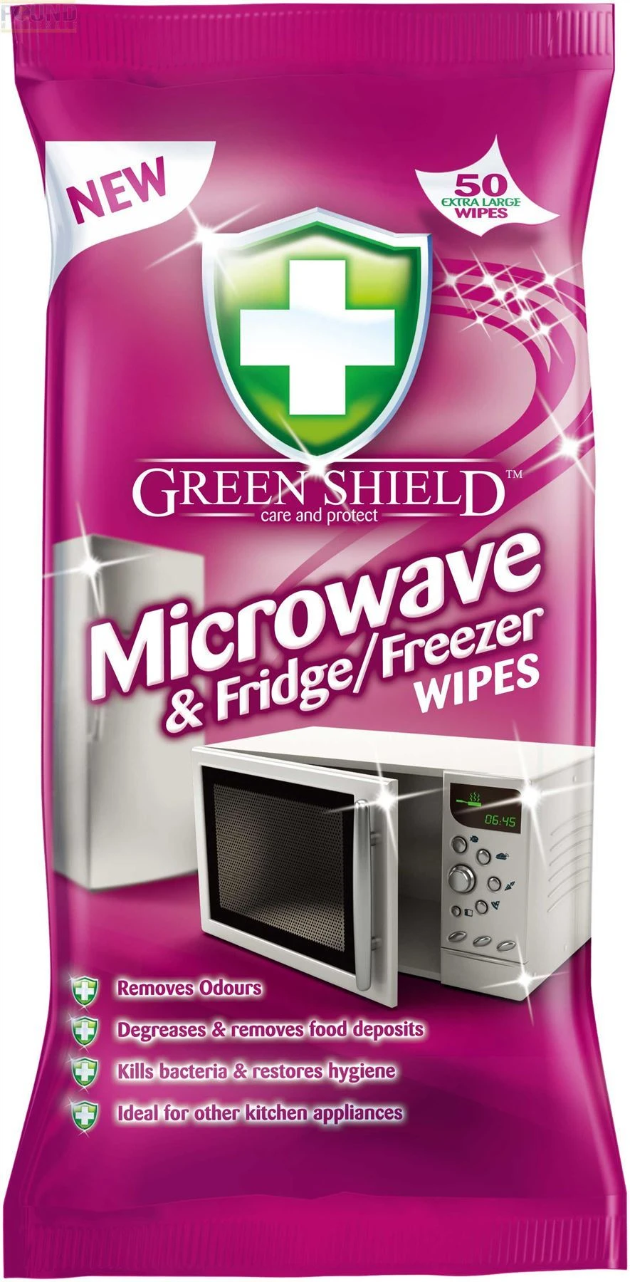 Green Shield Microwave & Fridge Freezer Wipes 70pk - Case Of 12 2 Green Shield Microwave & Fridge Freezer Wipes 70pk - Case Of 12 - Image 2