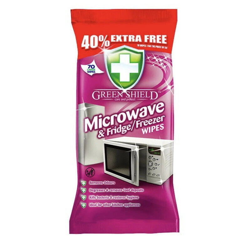 Green Shield Microwave & Fridge Freezer Wipes 70pk - Case Of 12 1 Green Shield Microwave & Fridge Freezer Wipes 70pk - Case Of 12