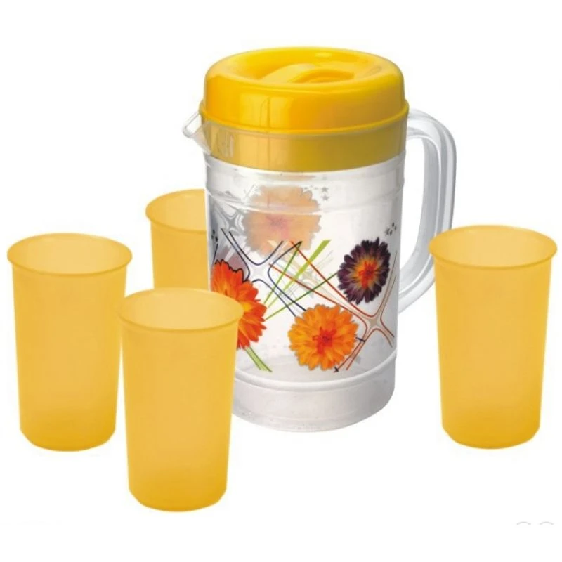 Vir Earth Printed Plastic Jug With Glass 1 Vir Earth Printed Plastic Jug With Glass