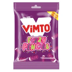 Vimto Sour Fizzy Mini Pencils 140g - Case Of 10