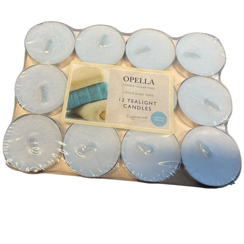 Opella Fragranced Tealights Cotton Breeze 12 Pack - Case Of 10 1 Opella Fragranced Tealights Cotton Breeze 12 Pack - Case Of 10