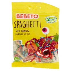 Bebeto Sour Rainbow Spaghetti 70g PMP 50p - Case Of 20 -Mxwhole Sale 8690146119654 T70