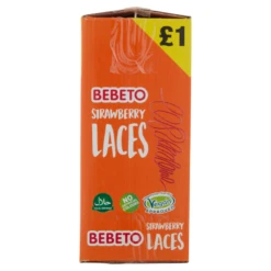 Bebeto Strawberry Laces 160g PMP £1 - Case Of 12 -Mxwhole Sale 8690146168034 T100