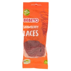 Bebeto Strawberry Laces 160g PMP £1 - Case Of 12 -Mxwhole Sale 8690146168034 T70
