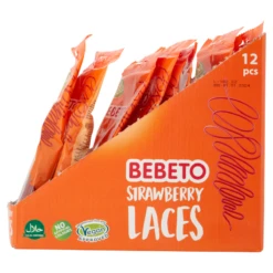 Bebeto Strawberry Laces 160g PMP £1 - Case Of 12 -Mxwhole Sale 8690146168034 T83