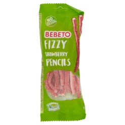 Bebeto Fizzy Strawberry Pencils 160g PMP £1 - Case Of 12 -Mxwhole Sale 8690146168713 T70