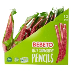 Bebeto Fizzy Strawberry Pencils 160g PMP £1 - Case Of 12 -Mxwhole Sale 8690146168713 T83