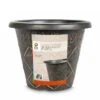Antiqua Planter 45cm X 35.5cm Black With Green