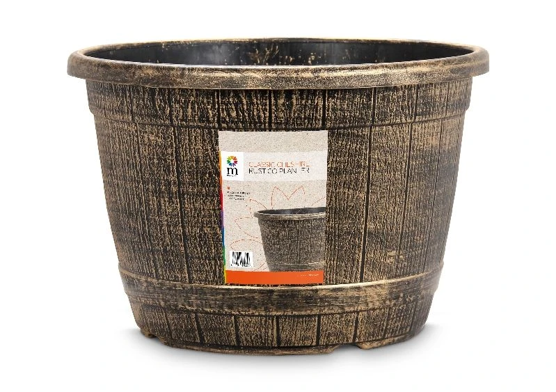 Rustico Planter 34cm X 25cm Black With Bronze 1 Rustico Planter 34cm X 25cm Black With Bronze