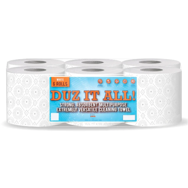 Duz It All! White Value Centrefeed Paper Tissue 6 Roll Pack 1 Duz It All! White Value Centrefeed Paper Tissue 6 Roll Pack