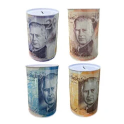 King Charles Pound Note Money Saving Tin Large