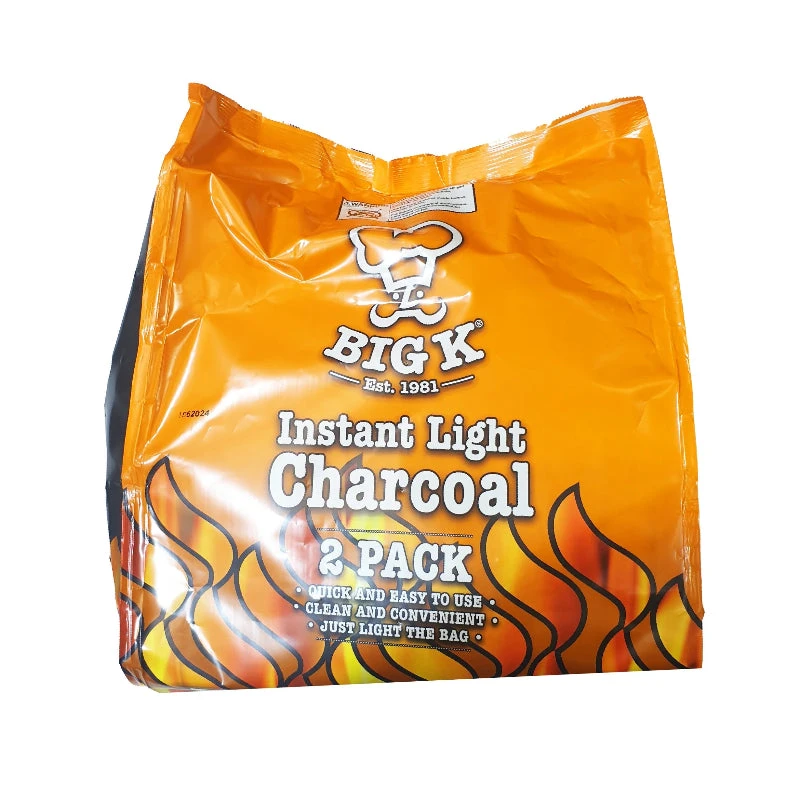 Pallet Deal : 210 X Big K Instant Light BBQ Charcoal 2 Pack