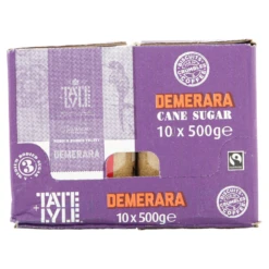 Tate & Lyle Demerara Sugar 500g - Case Of 10 -Mxwhole Sale Tate Lyle Fairtrade Unrefined Demerara Pure Cane Sugar 500g 5010115934386 100