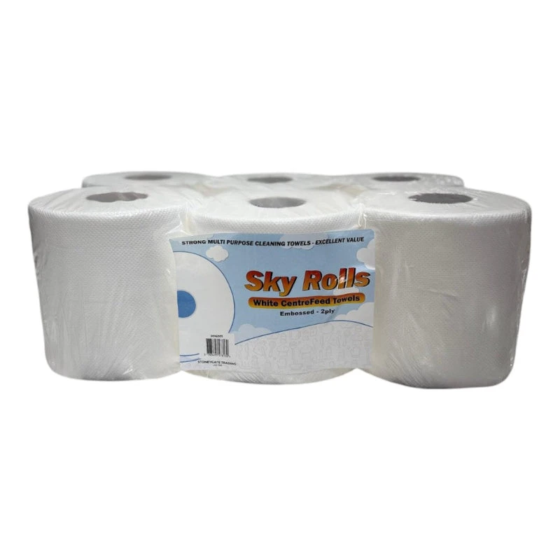 Sky Rolls White Extra Value Centrefeed Paper 6 Pack 1 Sky Rolls White Extra Value Centrefeed Paper 6 Pack