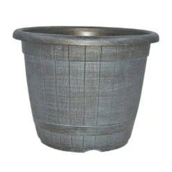 Rustico Planter 30cm X 21.5cm Black With Silver